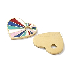 Placcatura ionica (ip) ciondoli in acciaio inossidabile smaltato 304&nbsp;LS-STAS-P339-17G-01