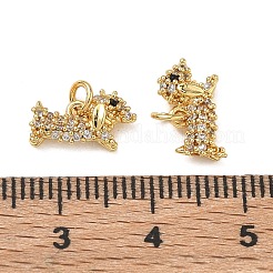 Latón micro pavé negro cubic zirconia encantos&nbsp;CU-CBAF0F8-08G
