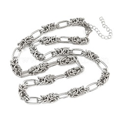 Colliers à maillons byzantins en acier inoxydable 304 de 6 mm pour femmes&nbsp;NJEW-G201-05P