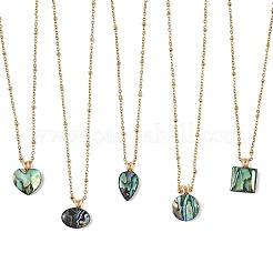 Geometrischer Anhänger aus natürlicher Paua-Muschel&nbsp;NJEW-JN06602