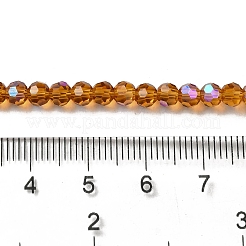 Chapelets de perles en verre transparent électrolytique&nbsp;EGLA-A035-T4mm-L04