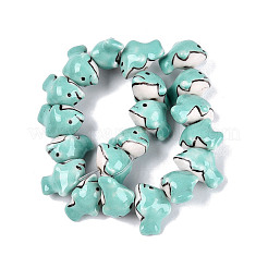 Perles en porcelaine manuelles&nbsp;PORC-Q008-08