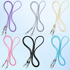 6 шт. 6-х цветные вощеные шнуры для очков&nbsp;AJEW-CN0004-79A