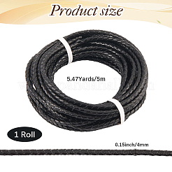 5-метровый плетеный кожаный шнур с сердечником&nbsp;WL-CL0001-07B