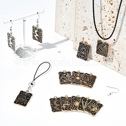 DIY-Set zum Herstellen von Ohrringen/Halsketten mit Anhänger und Tarot-Emaille-Legierung&nbsp;DIY-YW0011-76