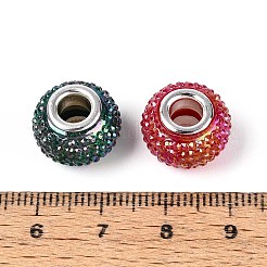 Европейские бусины из смоляных страз с большим отверстием&nbsp;OPDL-T003-01H