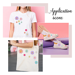 64 шт. 2 комплекта полиэстеровых заплаток с компьютерной вышивкой в виде цветка ромашки&nbsp;PATC-FH0001-32