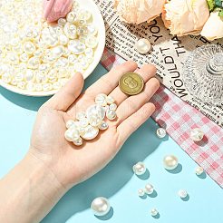 Около 660 шт. 330 г 11 стиля 1-дырочные пуговицы из АБС-пластика с имитацией перламутра&nbsp;BUTT-CJ0001-08