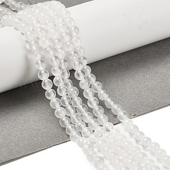 Chapelets de perles de jade blanche naturelle&nbsp;G-B128-A02-01