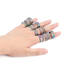 Ионное покрытие (IP) регулируемое манжетное кольцо из нержавеющей стали 304&nbsp;RJEW-MSMC002-14