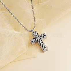 Collana con ceneri e urna con croce smaltata&nbsp;BOTT-PW0011-01C