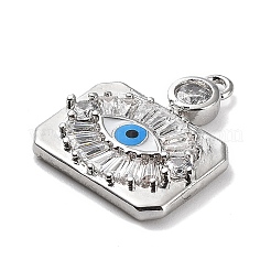 Покрытие стойки латунь микро паве цирконий и подвески с эмалью&nbsp;KK-Q786-06P