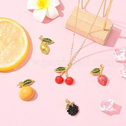 5 шт. 5 стиля латунных подвесок со стразами&nbsp;KK-CJ0003-38