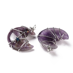 Подвески из натурального аметиста &nbsp;G-B023-01P-07