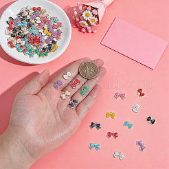 90pcs 15 Arten Legierungs-Emaille-Charms&nbsp;ENAM-WR0001-23