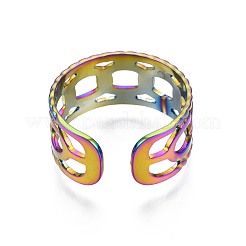 Кольцо-манжета из нержавеющей стали 304 в форме панцирной цепи&nbsp;RJEW-N038-084