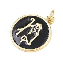 Латунь эмаль подвески&nbsp;KK-L251-02G-D