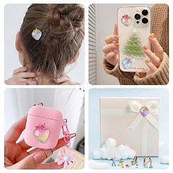 25 шт. 5-цветные прозрачные кабошоны из смолы в форме фруктов&nbsp;RESI-CJ0004-16