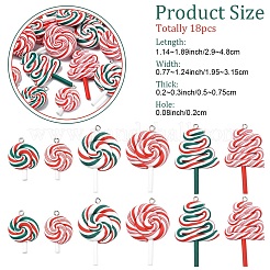 18pcs 6 Arten handgemachte Polymer-Ton-Anhänger&nbsp;CLAY-YW0002-68