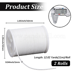 2 rouleau de cordon rond en polyester ciré&nbsp;YC-PA0001-01B