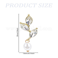 1 пара серег-гвоздиков из латуни&nbsp;EJEW-LP0007-081