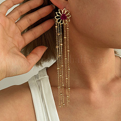 Серьги-гвоздики с кисточками из железного пластика&nbsp;FS-WG443FE-01