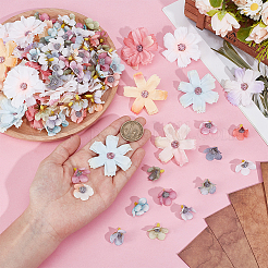 170 шт. 17 стиля шелковой ткани ручной работы цветок&nbsp;AJEW-PH0006-58