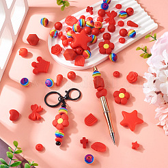 92 шт. прозрачные силиконовые фокусные бусины&nbsp;SIL-TA0002-85A