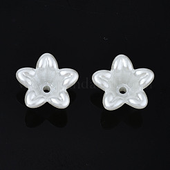 Cappucci di perline di fiori di plastica imitazione perla abs&nbsp;KY-T023-033