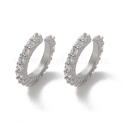 Латунные серьги-манжеты из прозрачного кубического циркония&nbsp;X-EJEW-I249-14P