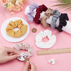 8 Stück elastisches Haar-Accessoire aus Polyester in 8 Farben&nbsp;OHAR-FG0001-07