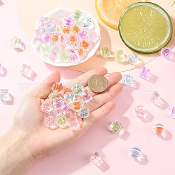 120шт 4 стиля прозрачные акриловые бусины&nbsp;OACR-YW0004-31