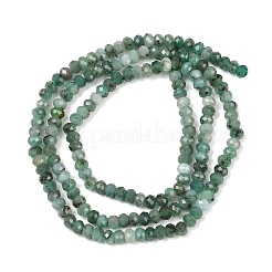 Натуральные изумрудные бисерные пряди&nbsp;G-B175-A19-2x3mm