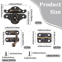 12 pz fermagli per lucchetto in ferro e legno&nbsp;IFIN-CL0001-04