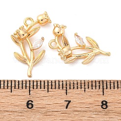 Подвески латунные горный хрусталь&nbsp;KK-E793-15G