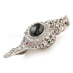 Copo de nieve colgantes naturales de obsidiana&nbsp;G-F776-01P-04