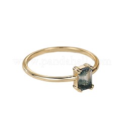 Anelli da donna in ottone e agata muschiata&nbsp;FS-WGD1EDF-04
