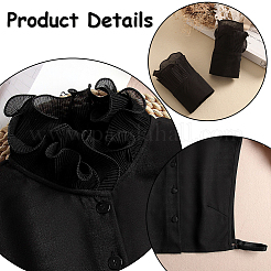 1 шт. съемная шифоновая рубашка женская с накладным воротником&nbsp;AJEW-CY0001-38B