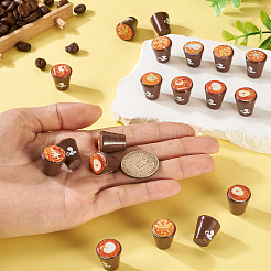 25 шт. смоляные кофейные модели украшений&nbsp;AJEW-TA0002-78