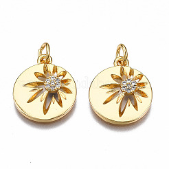 Pendentifs en laiton zircon cubique transparent&nbsp;KK-Q277-035-NF