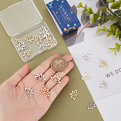 24 шт. подвески из нержавеющей стали 201 двух цветов&nbsp;STAS-SC0005-73