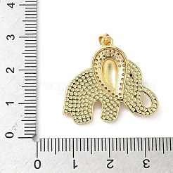 Подвески в форме ракушек из латуни с микропаве и кубическим цирконием&nbsp;KK-L239-010G