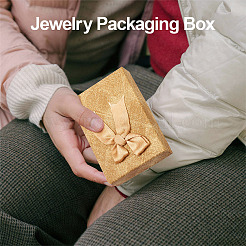 Прямоугольные бумажные подарочные коробки для хранения ювелирных изделий с бантом&nbsp;CON-TAC0014-12C
