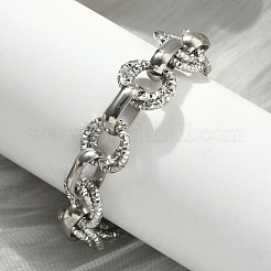 Браслеты-цепочки Rolo из нержавеющей стали 304 для женщин&nbsp;BJEW-S176-01P-B