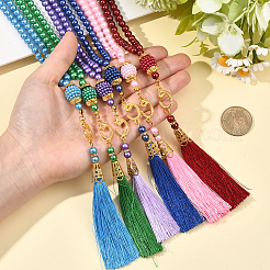 10 шт. 10-х цветные круглые стеклянные бусины с имитацией жемчуга&nbsp;AJEW-SC0031-47