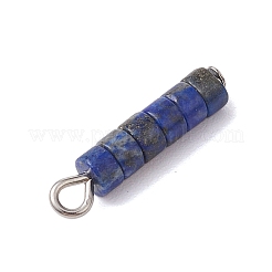 Pendentifs en perles de disque de pierres précieuses naturelles mélangées chakra&nbsp;PALLOY-JF02743