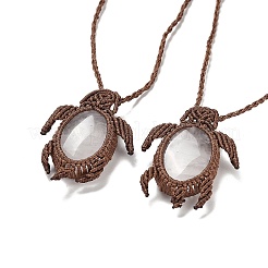 Ожерелье с подвеской в виде черепахи из натурального кварца&nbsp;NJEW-K258-02H