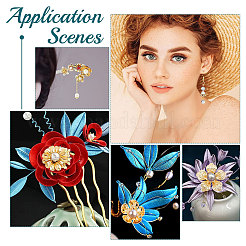 24 шт. 4 стилей латунных колпачков для бусин&nbsp;KK-BBC0003-52