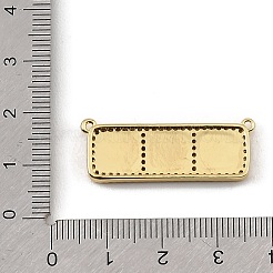 Breloques de connecteur en laiton micro pavé de zircone cubique transparente&nbsp;CU-CBA30E8-01G-A08