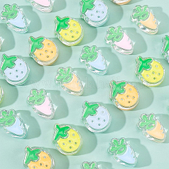 60шт 6 стильные прозрачные акриловые эмалевые бусины&nbsp;ACRC-BC0001-01